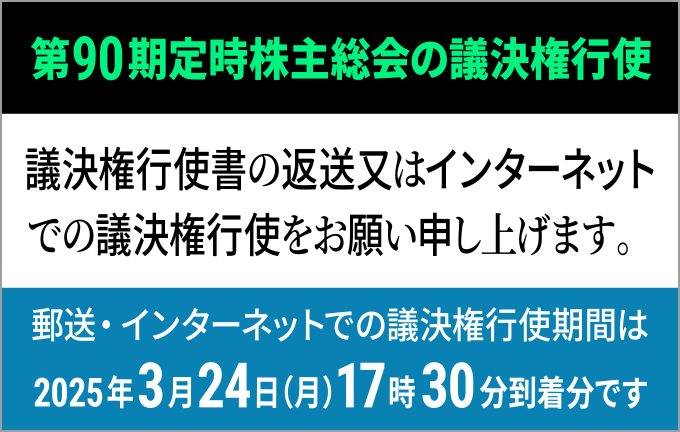 議決権行使のご案内